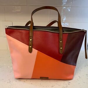 Fossil color blocked Sydney shopper tote, shoulder bag